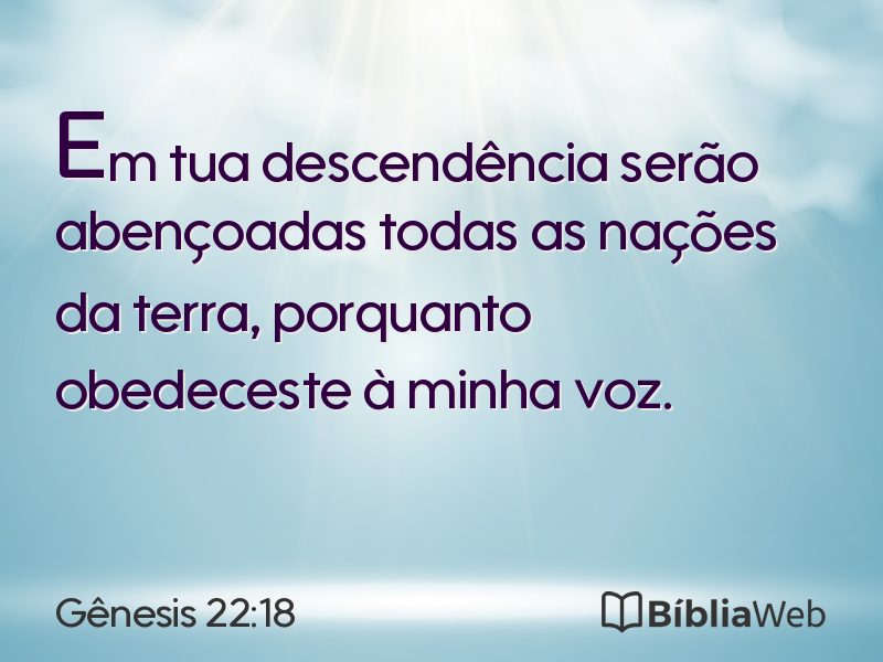 Gênesis 22:18 em imagem para compartilhar