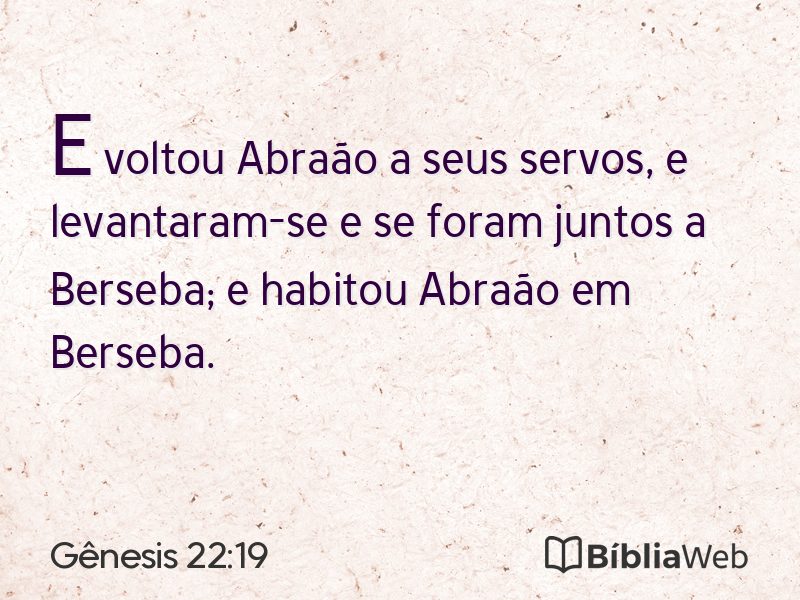 Gênesis 22:19 em imagem para compartilhar
