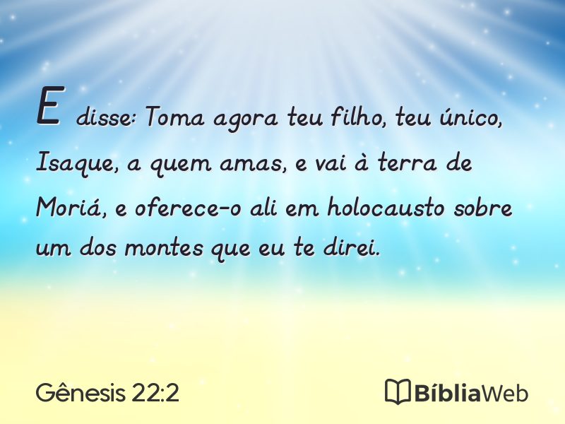 Gênesis 22:2 em imagem para compartilhar