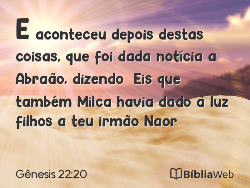 Gênesis 22:20 em imagem para compartilhar