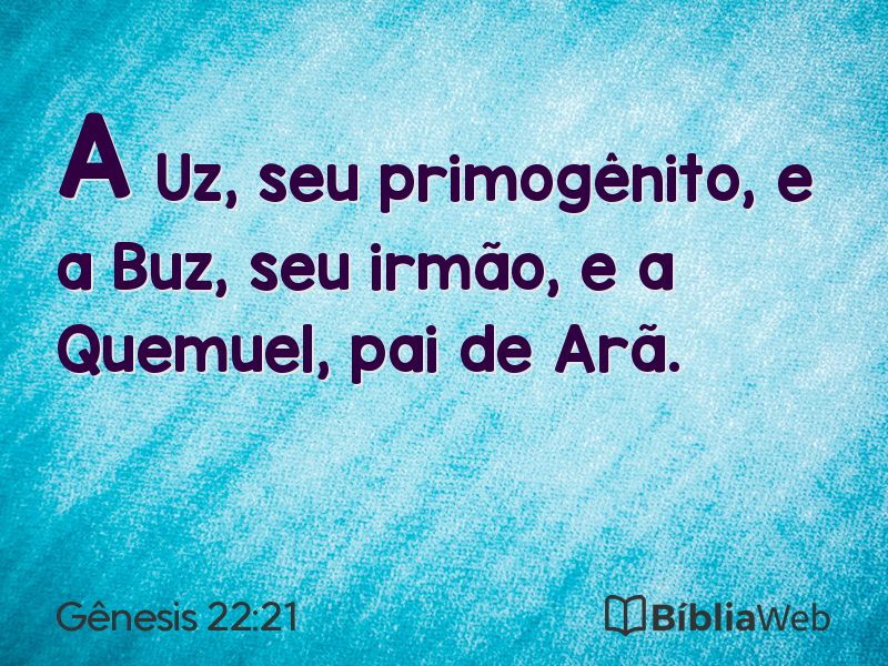 Gênesis 22:21 em imagem para compartilhar