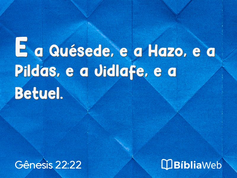 Gênesis 22:22 em imagem para compartilhar