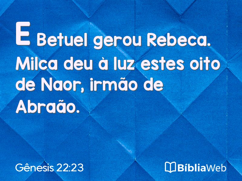 Gênesis 22:23 em imagem para compartilhar