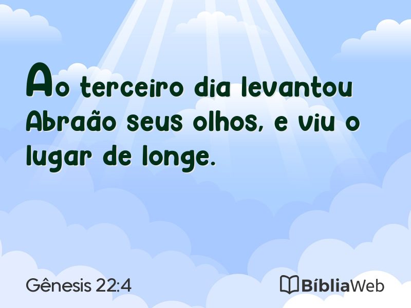 Gênesis 22:4 em imagem para compartilhar