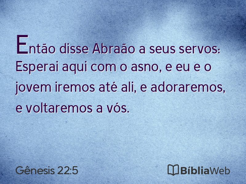 Gênesis 22:5 em imagem para compartilhar