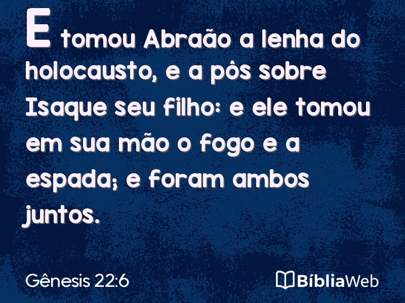 Gênesis 22:6 em imagem para compartilhar