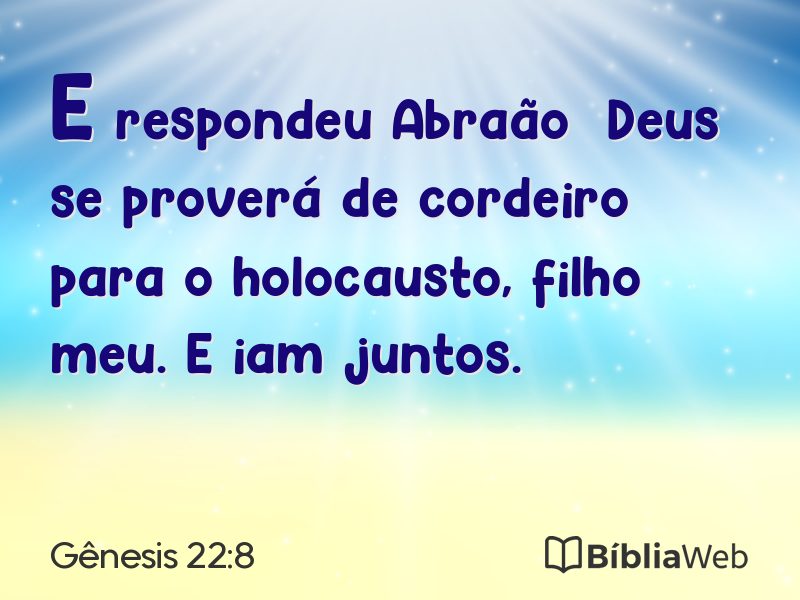 Gênesis 22:8 em imagem para compartilhar