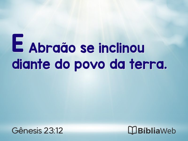 Gênesis 23:12 em imagem para compartilhar