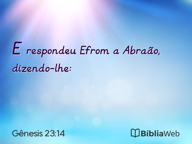Gênesis 23:14 em imagem para compartilhar
