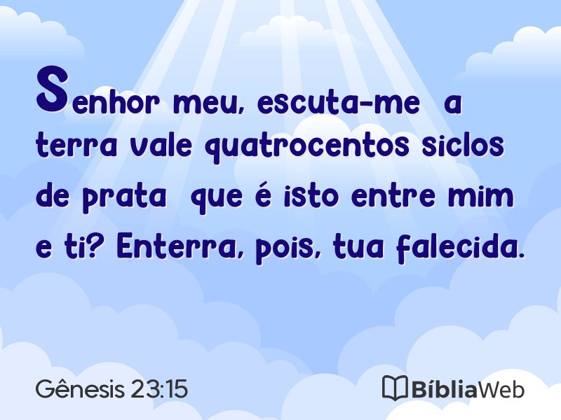 Gênesis 23:15 em imagem para compartilhar