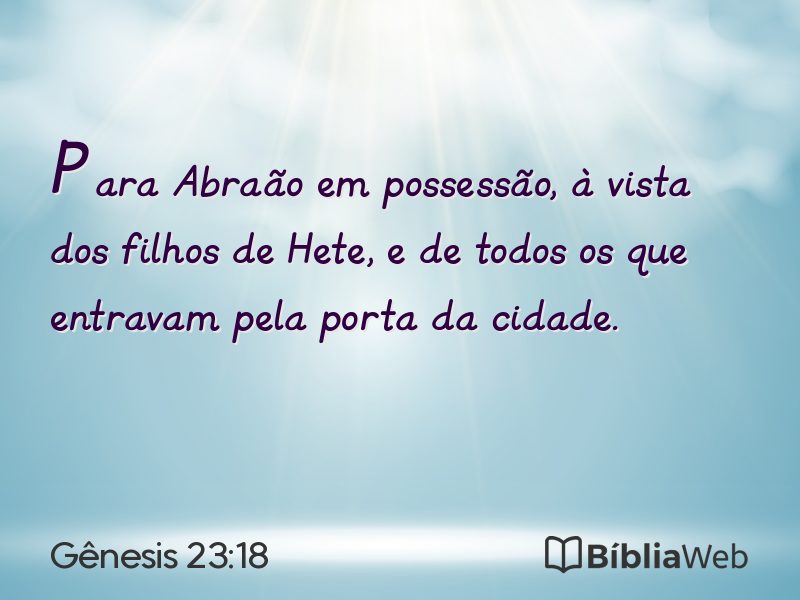 Gênesis 23:18 em imagem para compartilhar