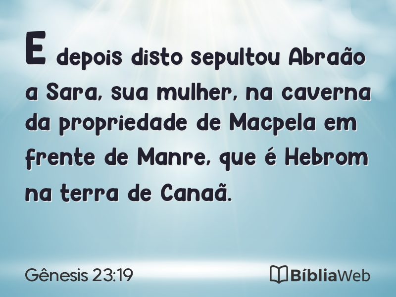 Gênesis 23:19 em imagem para compartilhar