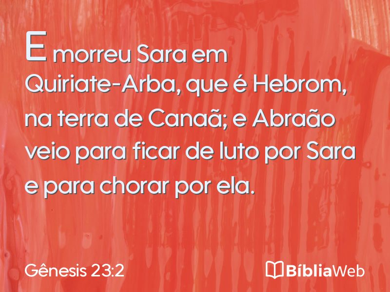Gênesis 23:2 em imagem para compartilhar