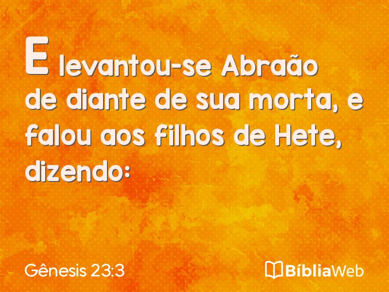 Gênesis 23:3 em imagem para compartilhar