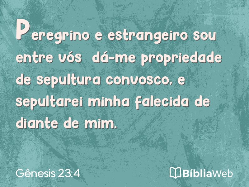Gênesis 23:4 em imagem para compartilhar