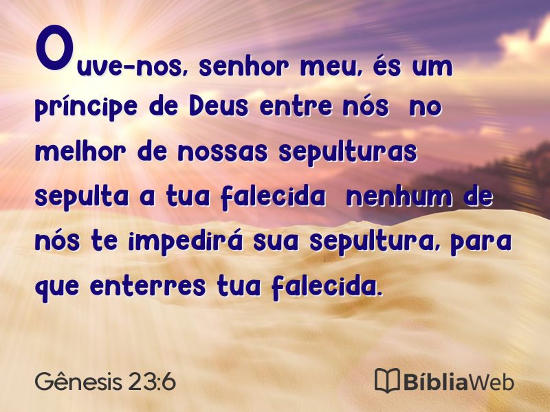 Gênesis 23:6 em imagem para compartilhar