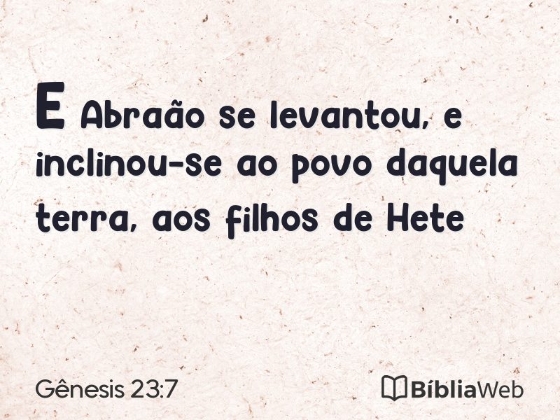 Gênesis 23:7 em imagem para compartilhar