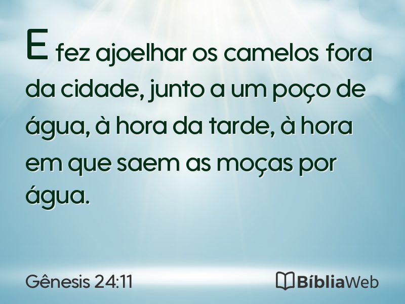 Gênesis 24:11 em imagem para compartilhar