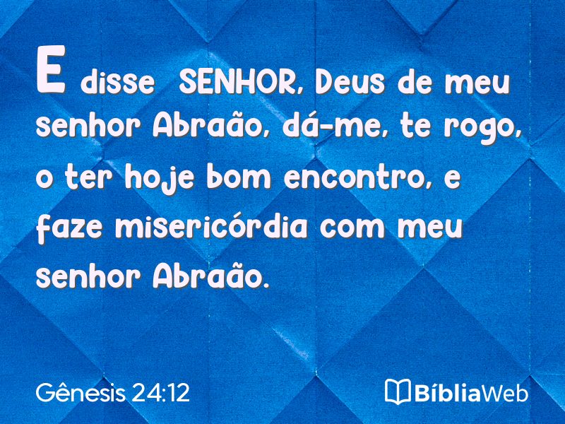 Gênesis 24:12 em imagem para compartilhar