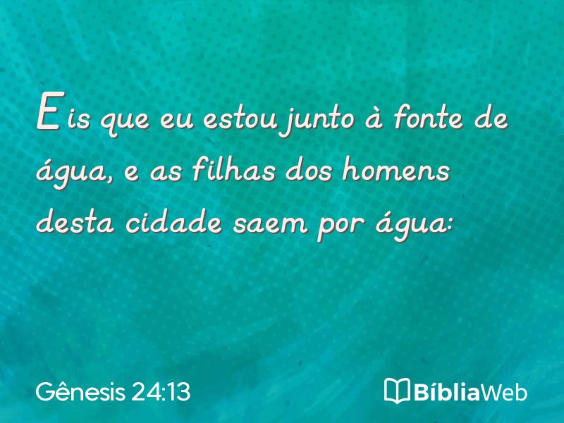 Gênesis 24:13 em imagem para compartilhar