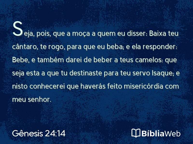 Gênesis 24:14 em imagem para compartilhar