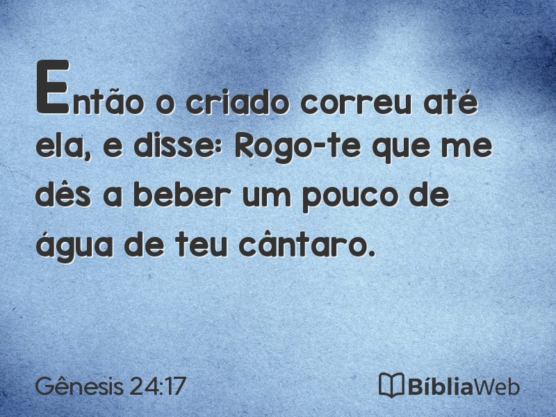 Gênesis 24:17 em imagem para compartilhar