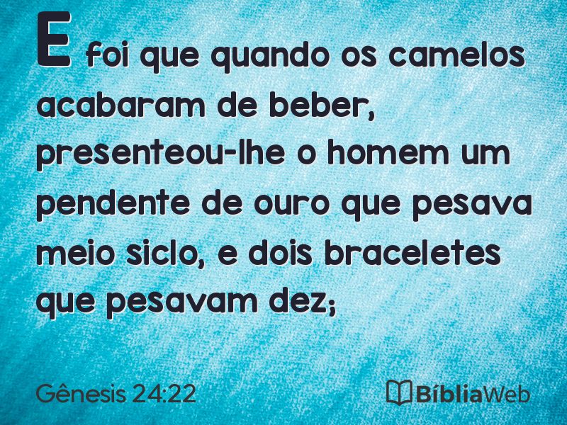 Gênesis 24:22 em imagem para compartilhar