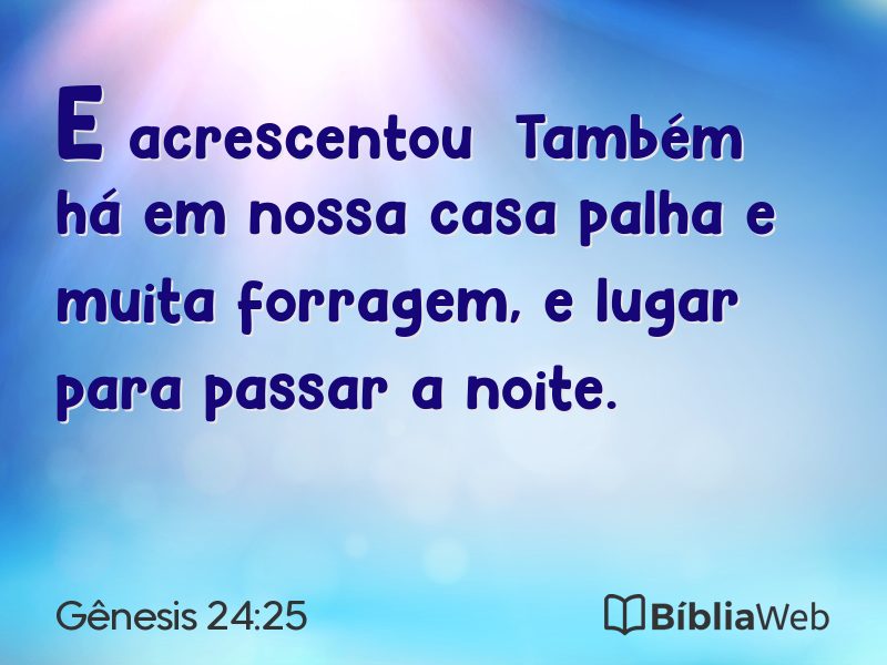 Gênesis 24:25 em imagem para compartilhar
