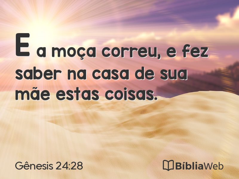 Gênesis 24:28 em imagem para compartilhar