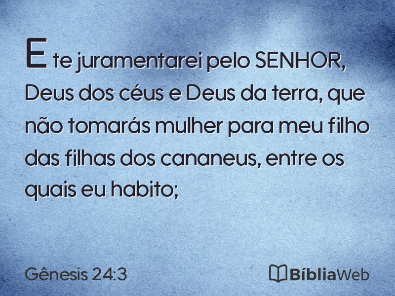 Gênesis 24:3 em imagem para compartilhar