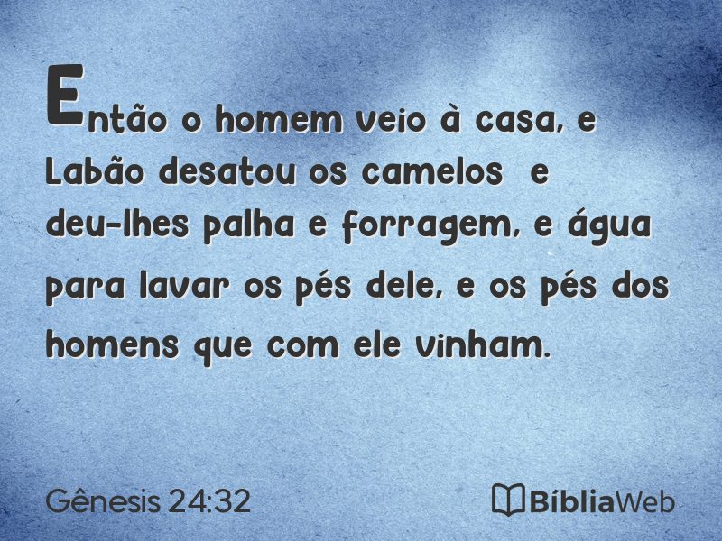 Gênesis 24:32 em imagem para compartilhar