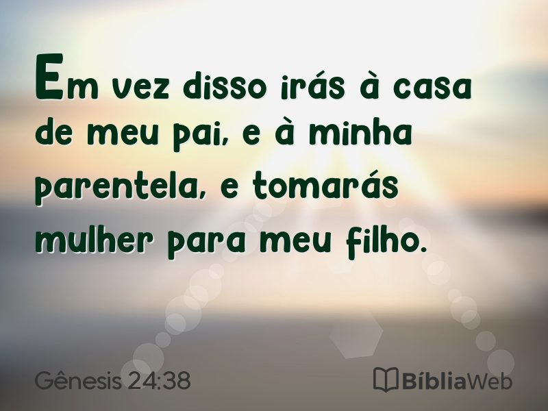 Gênesis 24:38 em imagem para compartilhar