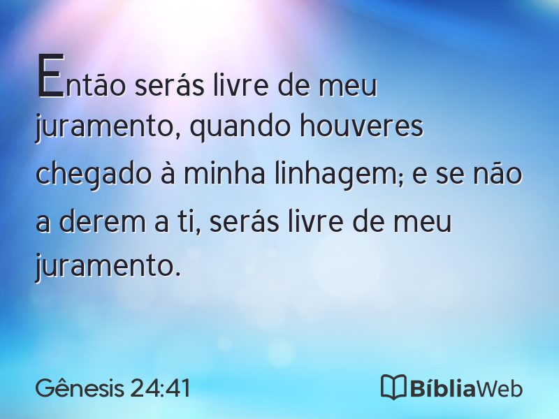 Gênesis 24:41 em imagem para compartilhar
