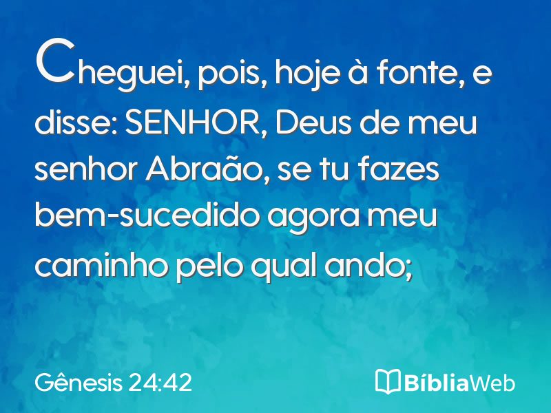 Gênesis 24:42 em imagem para compartilhar