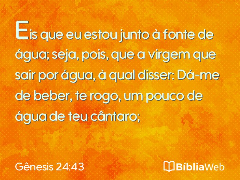 Gênesis 24:43 em imagem para compartilhar