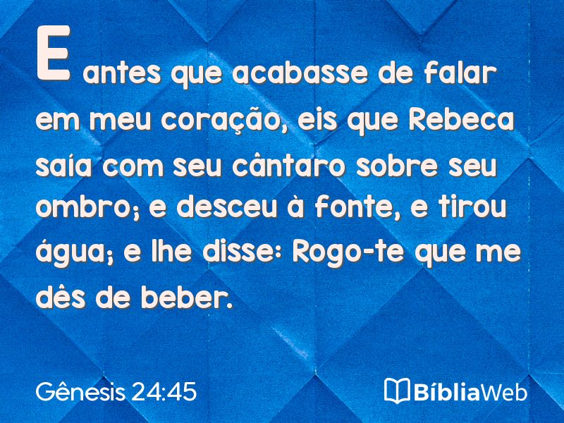 Gênesis 24:45 em imagem para compartilhar