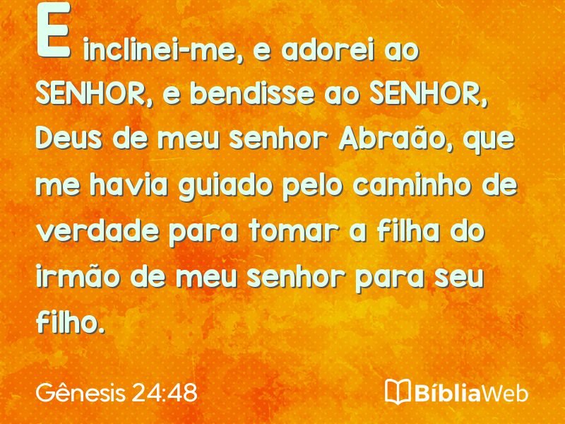 Gênesis 24:48 em imagem para compartilhar