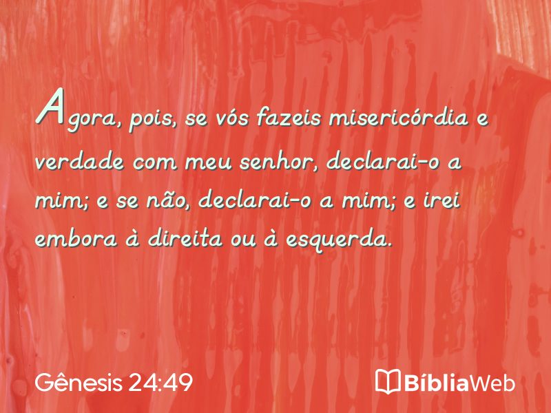 Gênesis 24:49 em imagem para compartilhar