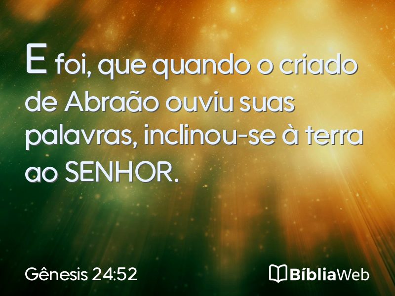 Gênesis 24:52 em imagem para compartilhar