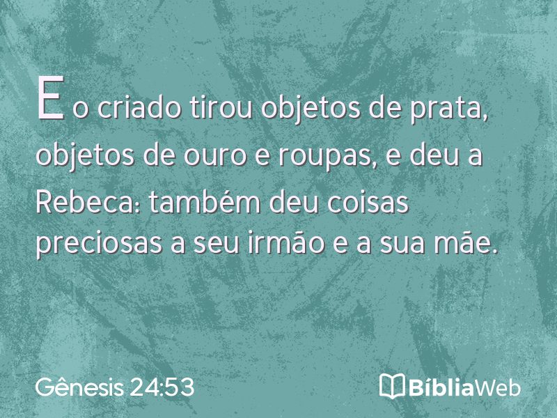 Gênesis 24:53 em imagem para compartilhar