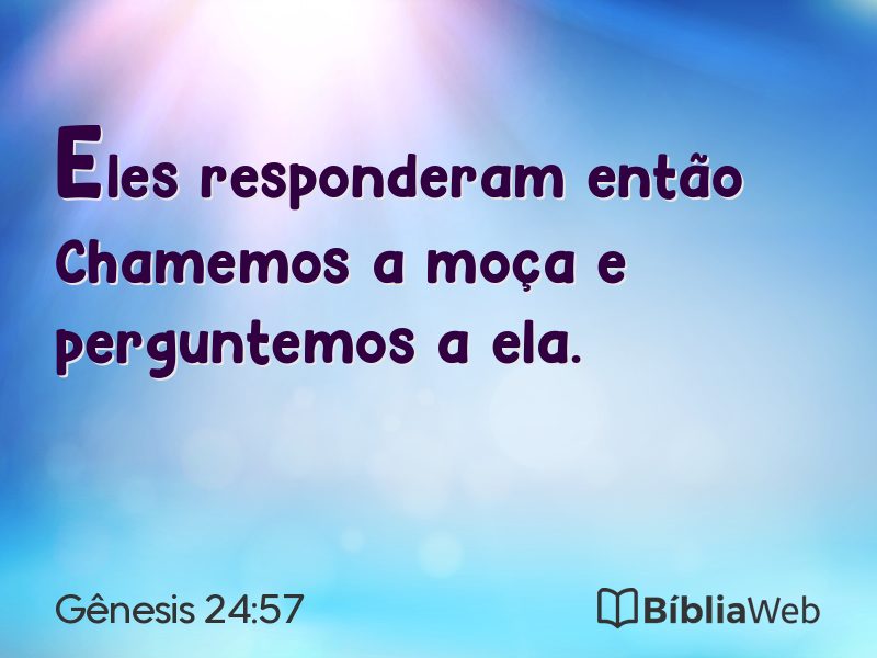 Gênesis 24:57 em imagem para compartilhar