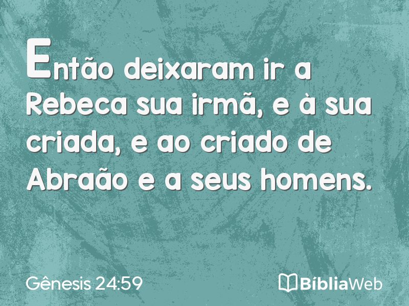 Gênesis 24:59 em imagem para compartilhar