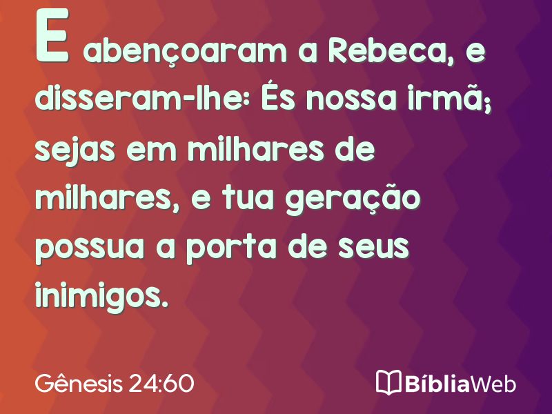Gênesis 24:60 em imagem para compartilhar