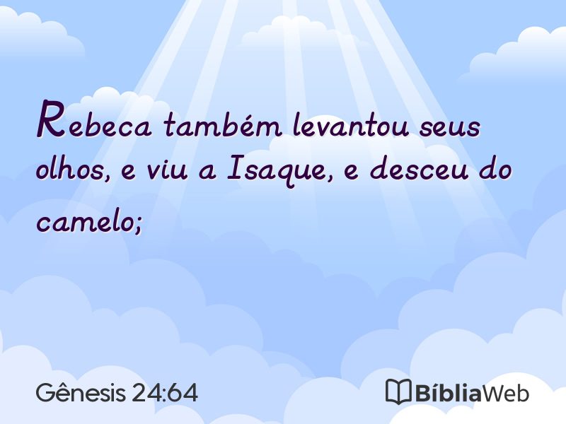 Gênesis 24:64 em imagem para compartilhar