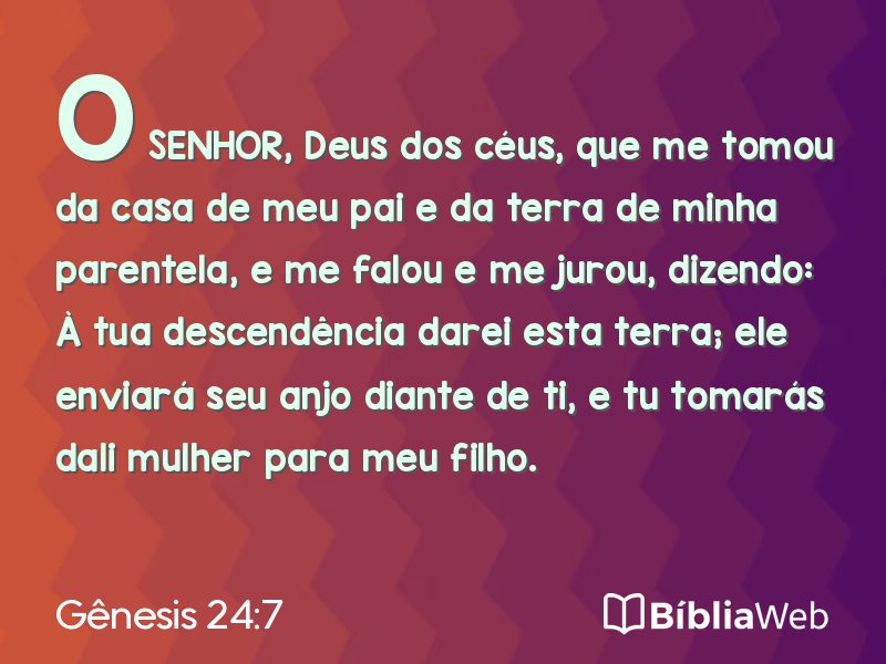 Gênesis 24:7 em imagem para compartilhar