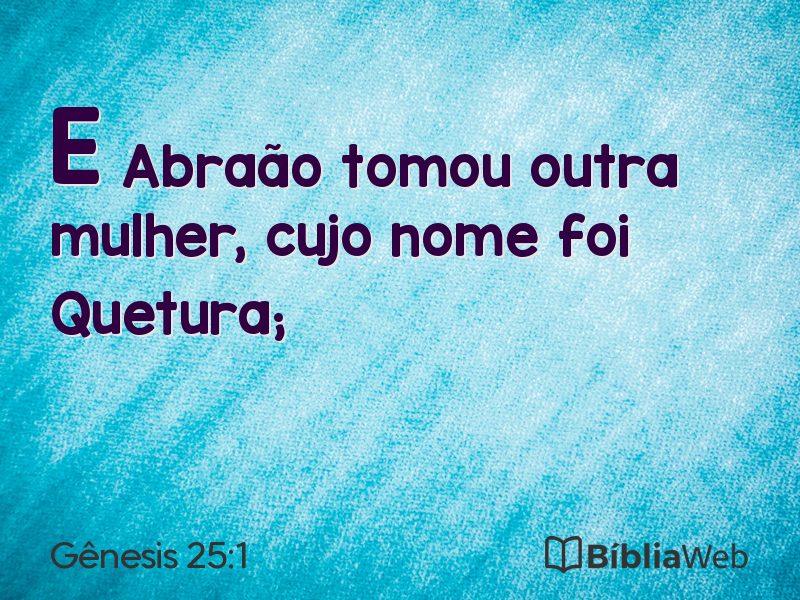 Gênesis 25:1 em imagem para compartilhar