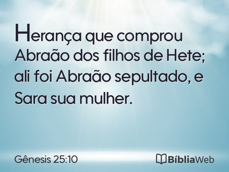 Gênesis 25:10 em imagem para compartilhar
