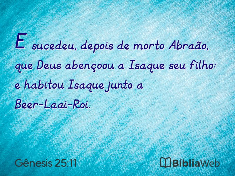Gênesis 25:11 em imagem para compartilhar