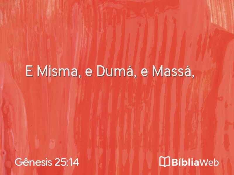 Gênesis 25:14 em imagem para compartilhar