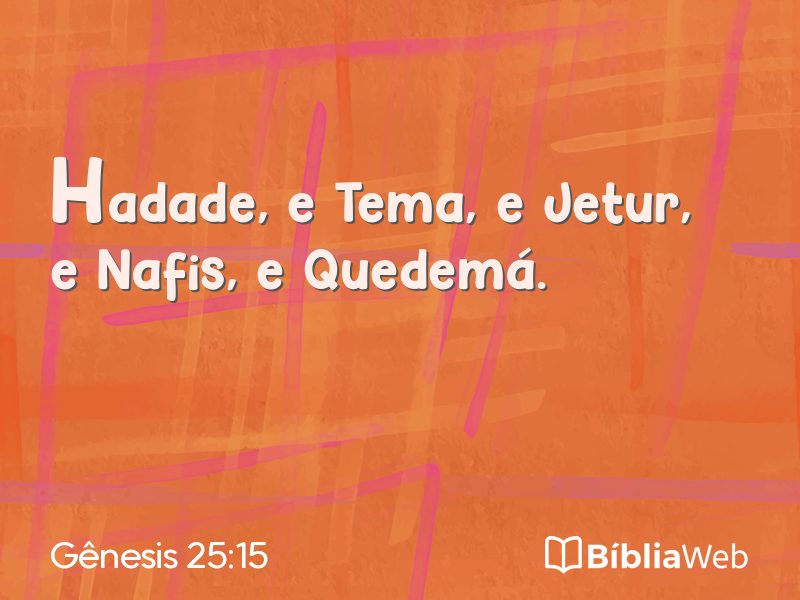 Gênesis 25:15 em imagem para compartilhar